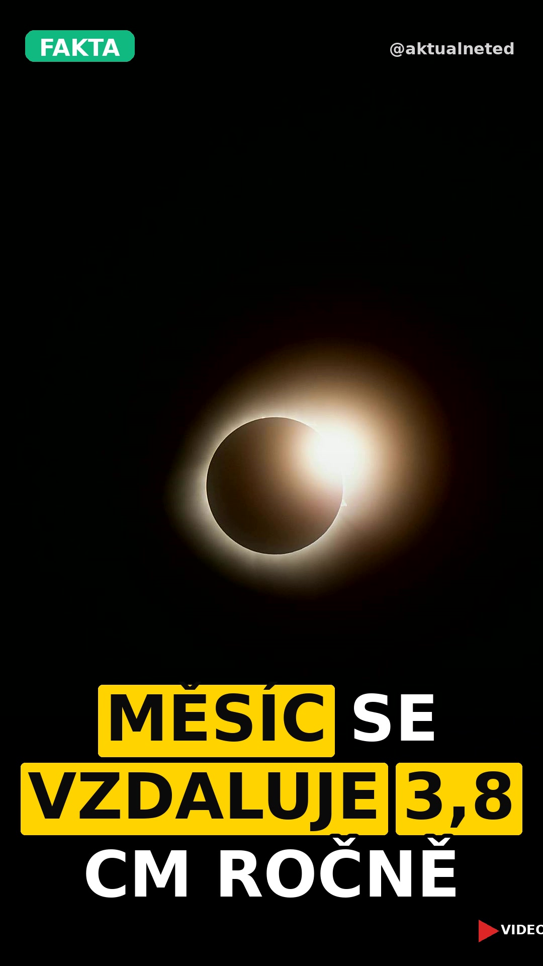 MĚSÍC SE VZDALUJE 3,8 CM ROČNĚ