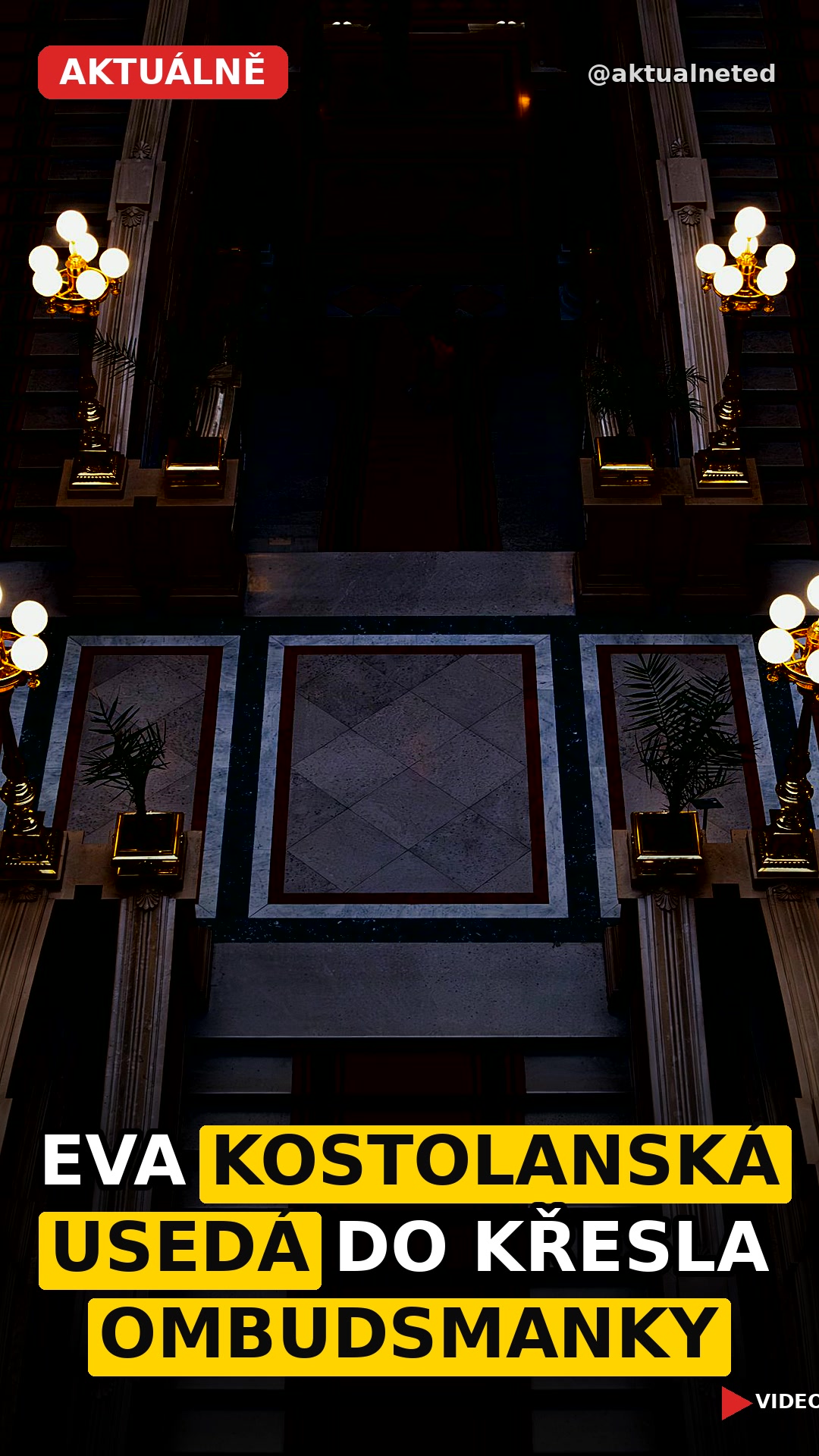 EVA KOSTOLANSKÁ USEDÁ DO KŘESLA OMBUDSMANKY